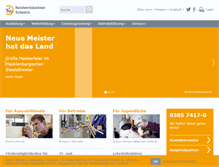Tablet Screenshot of hwk-schwerin.de